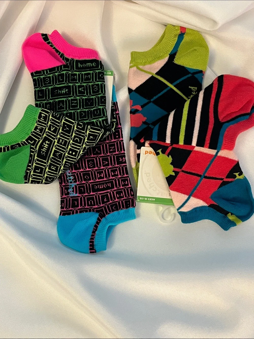 littlemissmatched Kids' Colorful Mixed Ankle Socks - Two Bright Multi Packs